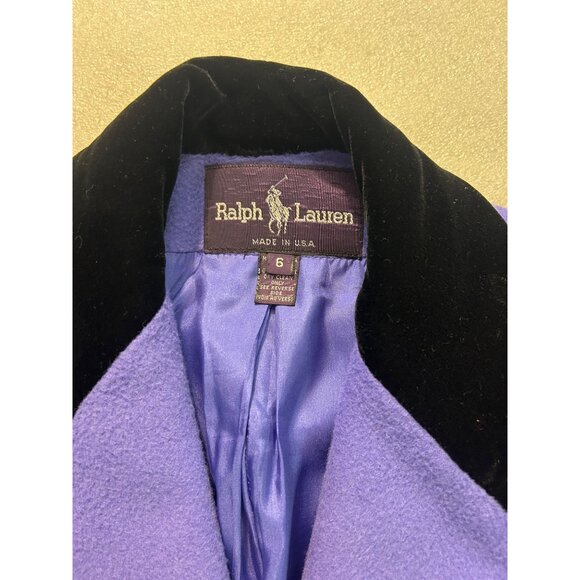 Vintage Ralph Lauren Purple Label Cashmere Double-Breasted Coat 1970s size 6 - Picture 4 of 6